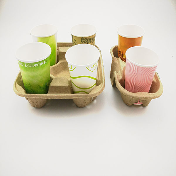 Paper Pulp Coffee Cup Carrier Tray Paper Pulp Coffee Cup Carrier Tray